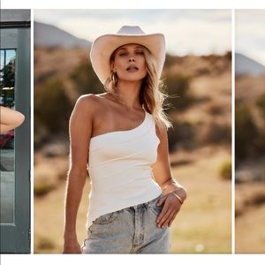 White One Shoulder Top